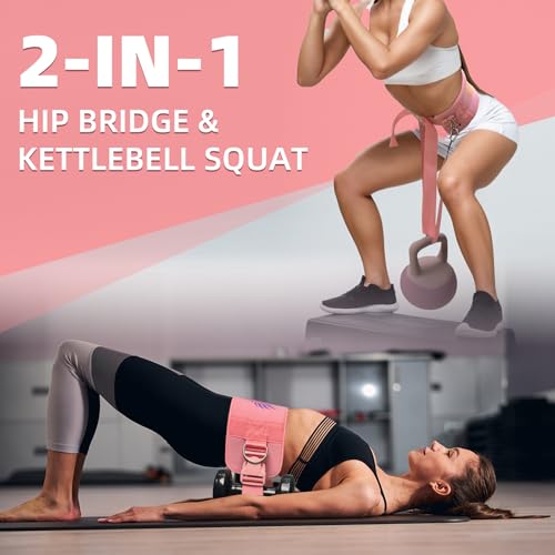 Heavy Duty 2-in-1 Hip Thrust Belt for Glute Training - Purple