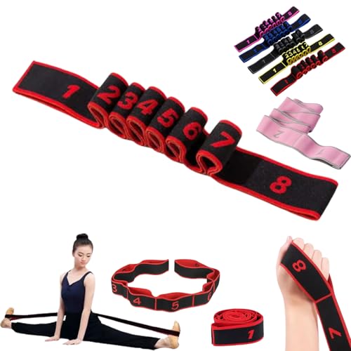 Adjustable Fitness Resistance Band for Stretching - Red