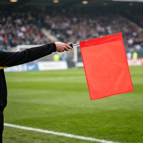 Referee Flags Set - 8 Pcs Volleyball Line Judge Flags with Sponge Handle