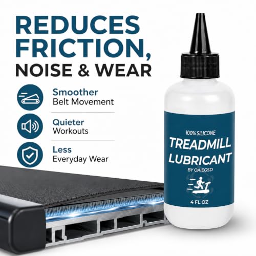 4oz Silicone Treadmill Belt Lubricant - Reduces Friction & Noise