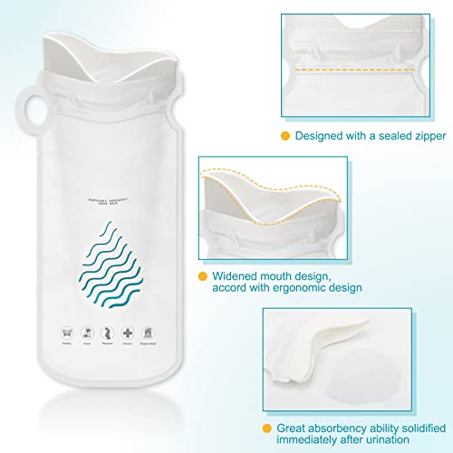 700cc Disposable Urine Bags - 12 Pack for Camping & Travel