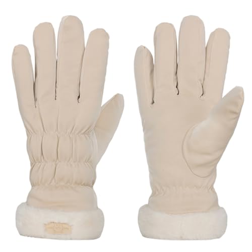 Windproof Winter Ski Gloves - Water-Resistant Thermal Medium Beige