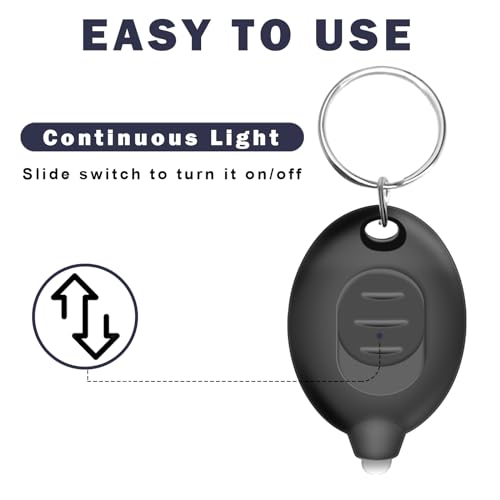 Mini LED Keychain Flashlight - Ultra Bright Portable Light - 8 Pack Multicolor