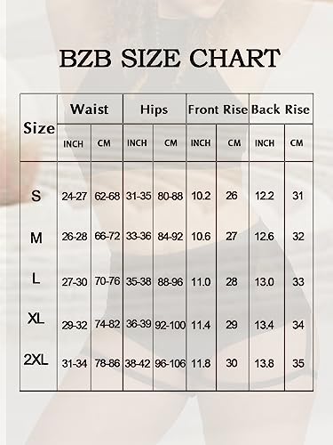 BZB Women's High Waisted Booty Shorts with Garters X-Large Black - Workout, Dance & Yoga Leggings
