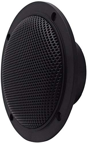 Herdio Black Waterproof Marine Ceiling Speakers - 4 Inch, 160W, Low Profile, Flush Mount for Boat, Yacht, ATV, Motorcycle - 1 Pair