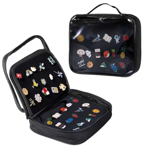 Travel Pin Collection Book with 6 Pages for Brooches & Enamel Pins - Portable Display Case