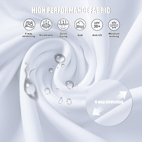 Men's Long Sleeve Polo Shirt - White, X-Large, Dry Fit Performance Golf Polo