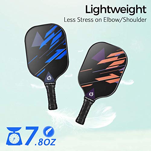 Pickleball Paddle Set of 2 - USAPA Approved, Lightweight, Blue & Orange