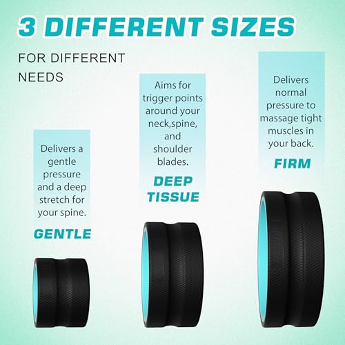Yoga Wheel 3-Pack for Back Pain Relief & Deep Stretching