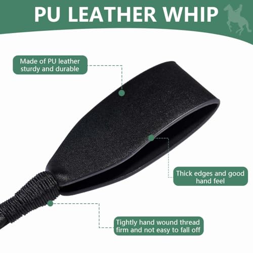 18 Inch PU Leather Riding Crop - Gold Style A