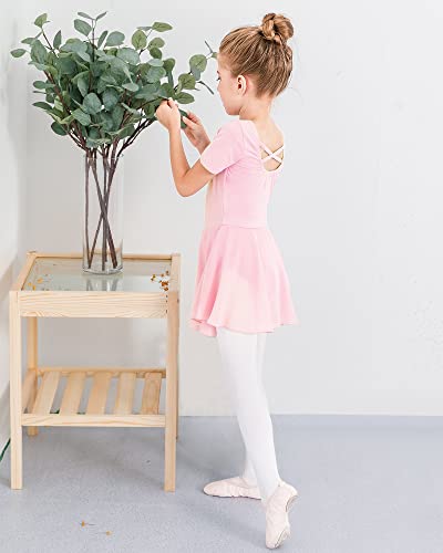 Ballet Leotard for Girls 4-5T - Criss-Cross Bow Back Pink