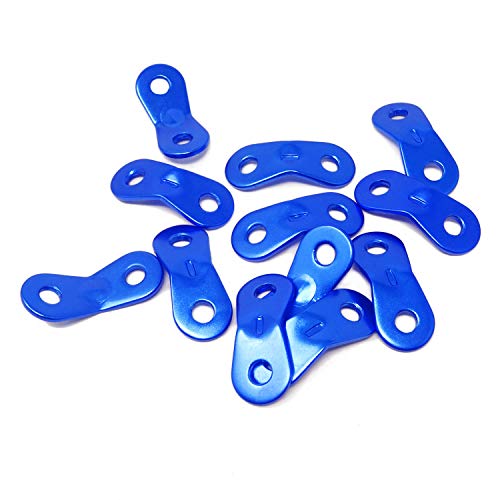 Aluminum Alloy Tent Rope Tensioners - 12 Pack, Blue