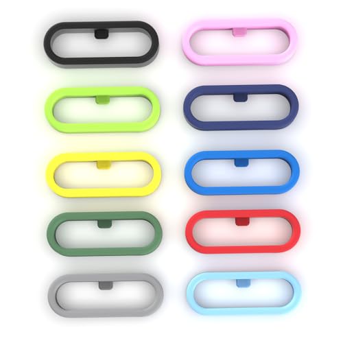 20mm Silicone Watch Band Keeper Loops - 10 Colors