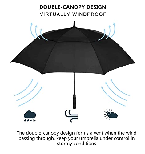 Extra Large Golf Umbrella - 62/68/72 Inch Automatic Open, Windproof & Waterproof