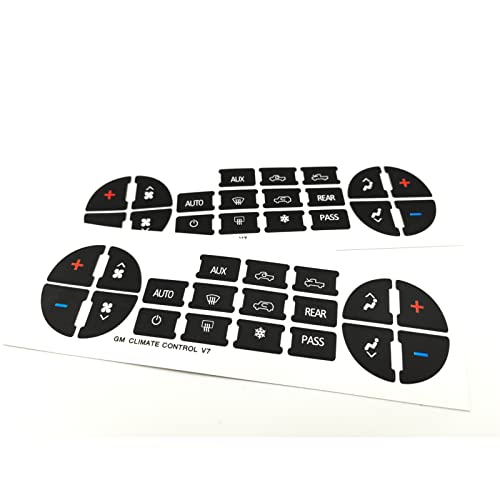 AC Dash Button Repair Sticker Kit - 2006-2014 GM Vehicles, 2 Pcs (AC19 x2)