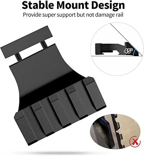 45 Degree Picatinny Offset Rail Mounts - 3-4-5 Slots (3 Pack)