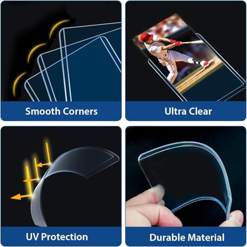 200 Card Sleeves Set - Hard & Soft Plastic Trading Card Protectors