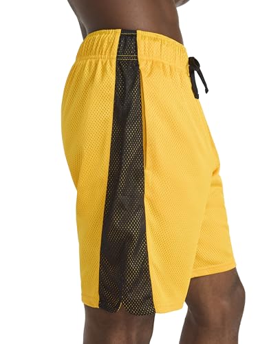 Reebok Men's Hoopwear Mesh 9” Shorts Small Electric Amber Basketball Athletic