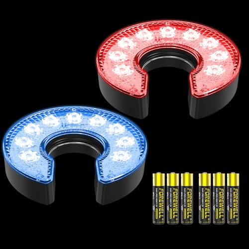 KINGTOP Battery-Operated RGB C-Shape LED Golf Hole Lights 2-Pack - Night Golf & Backyard Practice