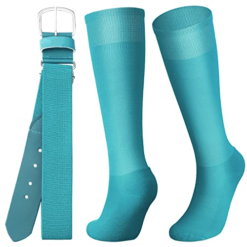 Zhanmai Teal Youth Baseball Belt & Socks Combo