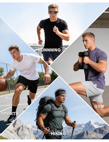 Men's Athletic Workout Shirt - Short Sleeve, Large, White