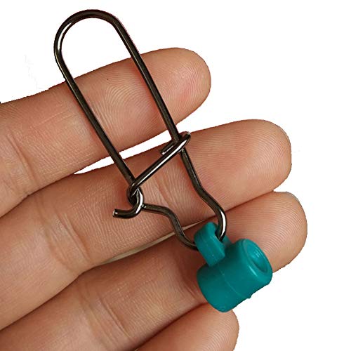 Fishing Line Sinker Slides with Duo Lock Snaps - Green, 25 PCS