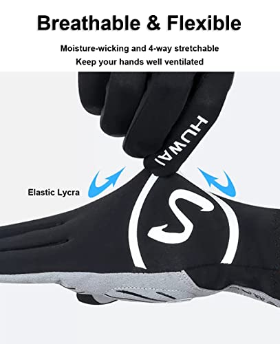 Full Finger Cycling Gloves with Gel Palm Padding - Medium Red