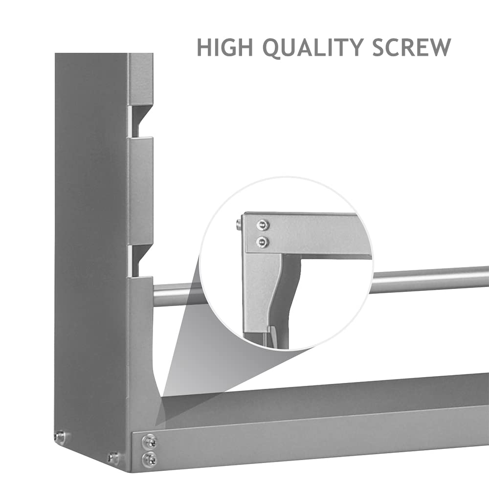 tonchean Wire Spool Rack, Wire Spool Holder Wall Mounted,Cable Dispenser with 4 Adjustable Rods Steel Cable Roller Display Holder Distribution for Electrical Industrial Retail Display