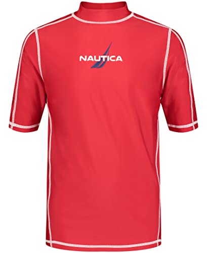 Boys' Short Sleeve Swim Rashguard with UPF 50+ - 4T Carmine