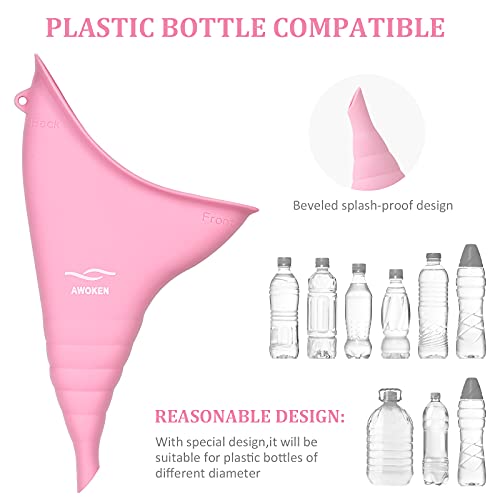 Reusable Female Urination Device - Silicone Pee Funnel for Women - Pink