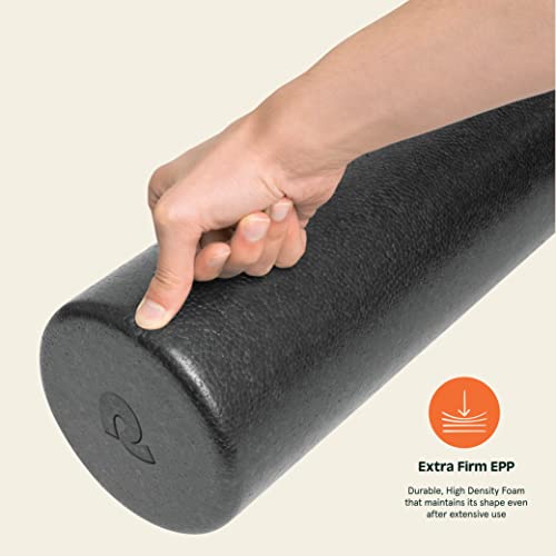 Retrospec 36-Inch High-Density Foam Roller - Extra Firm Black for Muscle Recovery