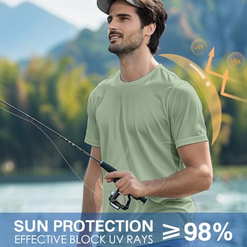Moisture-Wicking Fishing T-Shirt - UPF 50+ Sun Protection - Bean Green / Medium