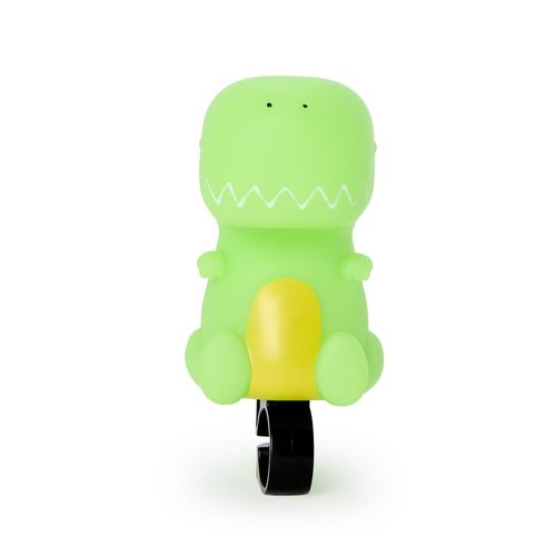 Two's Company Dino-mite Ride Dinosaur Soft Squeezable Bicycle Horn, 4.5-Inch, Plastic, Green