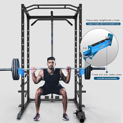 Multi-Functional Power Cage with Pulley System - Blue