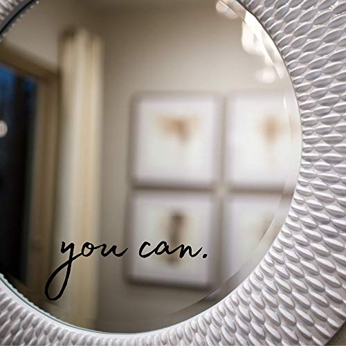 Motivational Wall Decal - Inspirational Quote Sticker for Mirror or Door