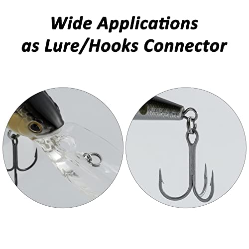 Stainless Steel Fishing Split Rings - Heavy Duty Hyper Wire - #1 9lb (20 Pack)