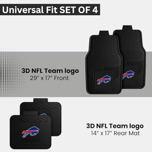 Buffalo Bills All-Weather Car Mats Set of 4 - Universal Fit