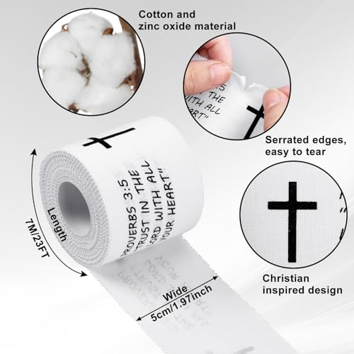 Christian Cross Athletic Tape - 2 Pcs, Strong Adhesive Support