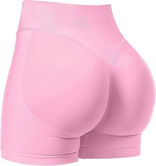 Kepblom High-Waisted Butt-Lifting Gym Shorts for Women - Seamless Spandex Yoga & Biker Shorts