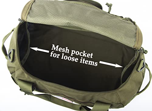 XMILPAX Olive Drab Tactical Duffle Bag 35L MOLLE Gear Travel Bag for Hunting & Camping