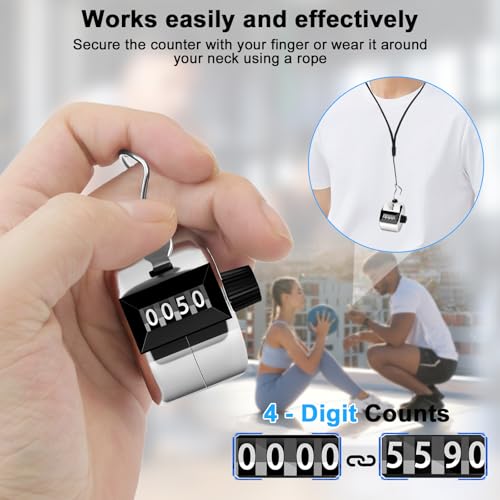 2 Pack Metal Hand Tally Counters - Accurate Clicker Counters