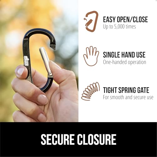 Heavy Duty Aluminum Carabiner Clip - 3 Inch, 170lbs Capacity