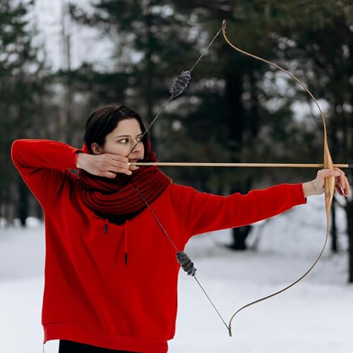 Black Recurve & Traditional Bow String Silencers 2 Pairs - Hunting & Shooting