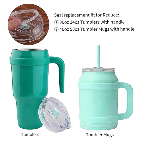 Joshey Rubber Seal Replacement for Reduce Tumbler Mugs & Lids 40oz 50oz - Leak-Proof Silicone Gasket Set