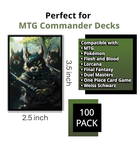 Digital Sorcery Studio Squirrel General Card Game Sleeves - 100 Pack for MTG & TCG Decks