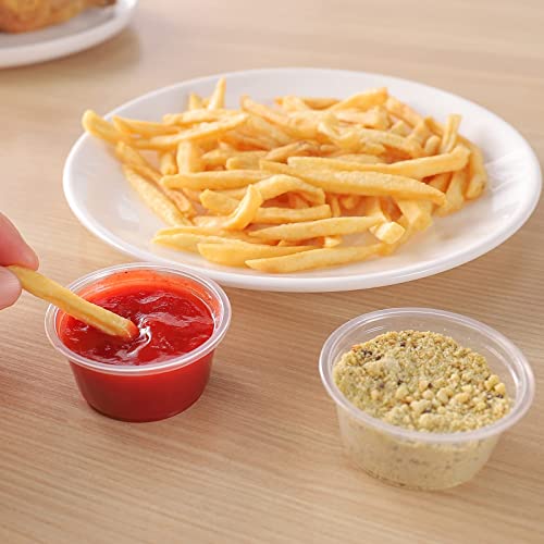 1 oz Disposable Mini Cups - Clear Portion Cups, 200 Count