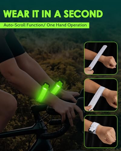 LED Armband 2-Pack - Rechargeable High Visibility Light Up Wristbands
