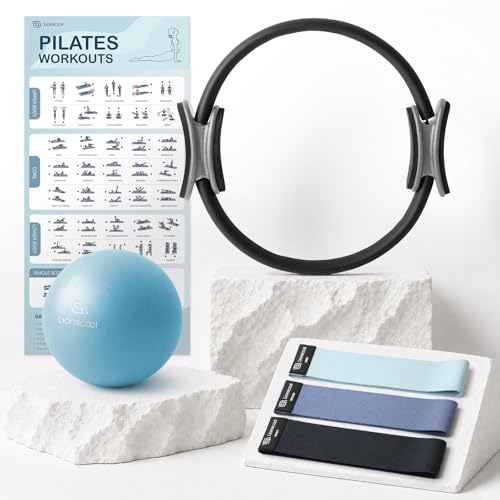 Pilates Ring Set with Mini Ball & Resistance Bands for Home Workouts