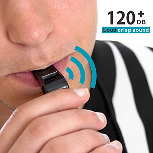 8 Pack Colorful Whistles with Lanyards - Loud & Clear Sound