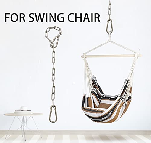 40 Inch Heavy Duty Stainless Steel Chain 550LB Capacity for Punching Bags, Hanging Chairs, Hammocks, Yoga Trapeze - 2 Pack